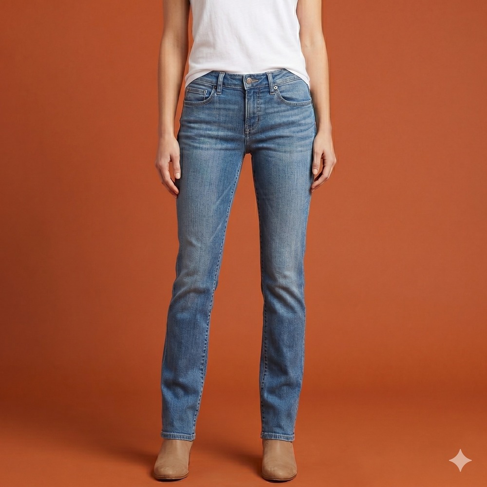Pilcro and the Letterpress Straight Jeans Womens 25 Blue Cotton Denim‎ EUC